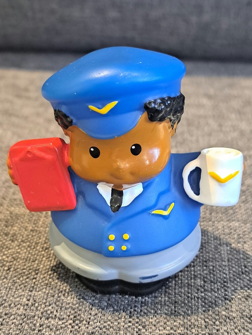 Fisher Price Little People Brown Airplane Pilot Figure 2009